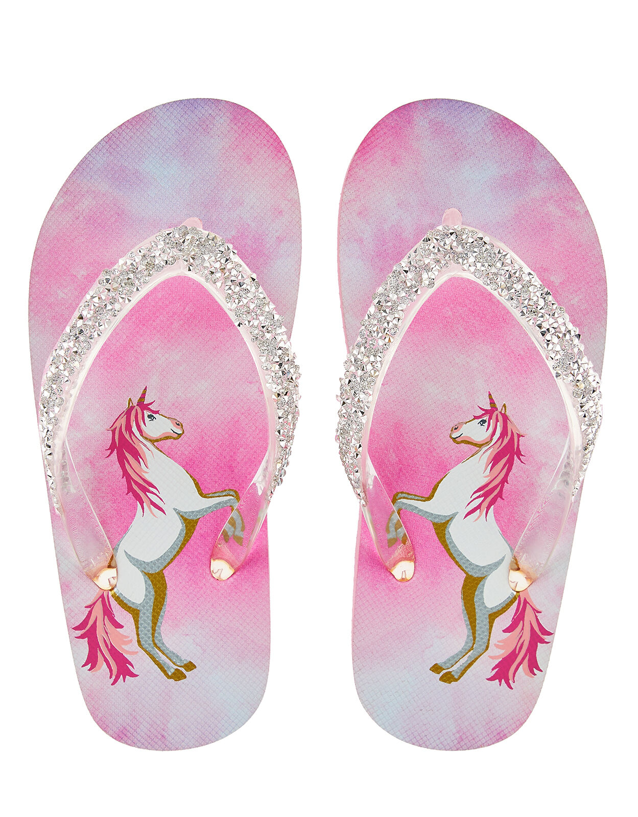 Girls unicorn flip flops sale