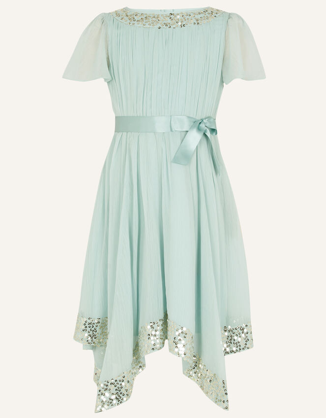 Grace Waterfall Sequin Dress, Green (GREEN), large