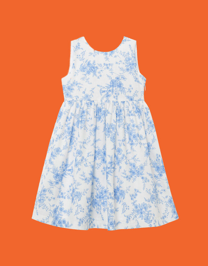 Trotters Maeva Big Bow Dress, Blue (BLUE), large