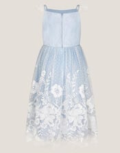 Abigail Floral Embroidered Dress, Blue (BLUE), large