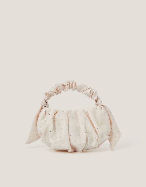 Satin Diamante Mini Bag, , large