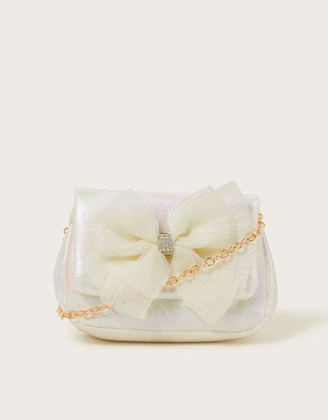 Iridescent Bow Bridesmaid Bag, , large