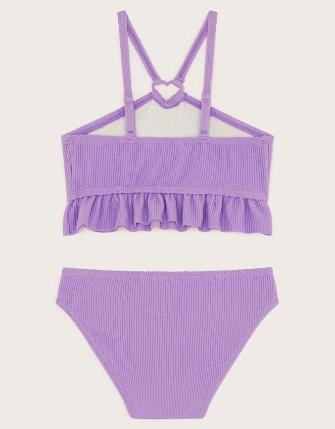 Frilly Seersucker Bikini Set, Purple (LILAC), large
