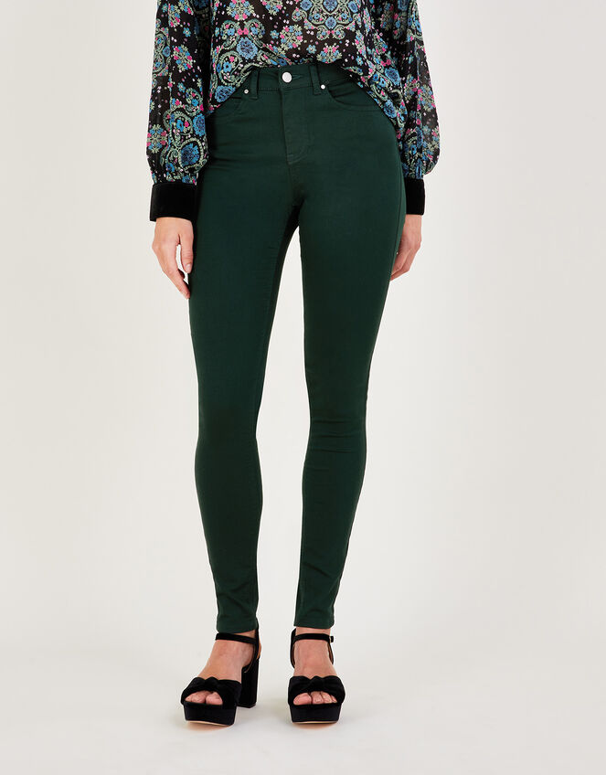 Regular Length Skinny Jeans Green