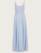 Eugiene Embroidered Shorter Length Maxi Dress, CLOUD, large