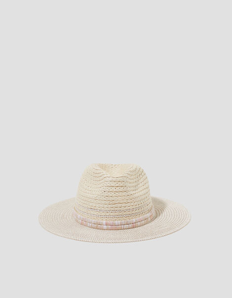 Nora Straw Fedora Hat, , large
