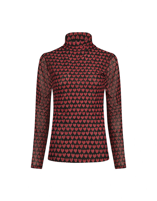 Fabienne Chapot Heart Print Top, Red (RED), large