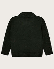 Button Shawl Collar Jumper, Green (GREEN), large