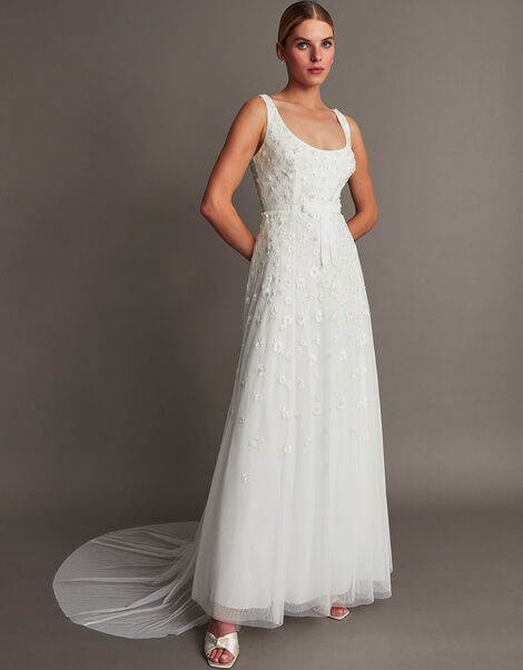 Amelie Embroidered Bridal Dress Ivory, Ivory (IVORY), large