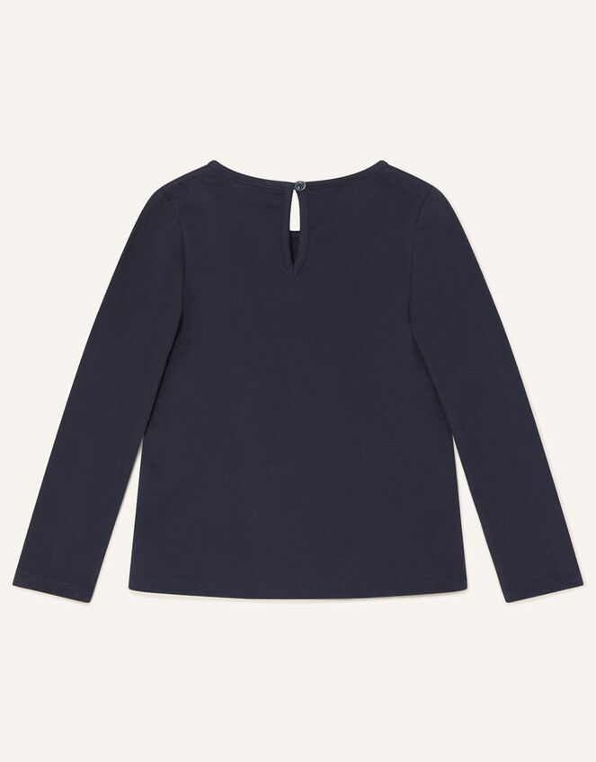 Bunny Long Sleeve Top, Blue (NAVY), large