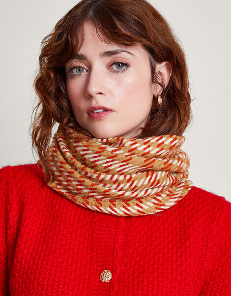 Woven Check Scarf, , large