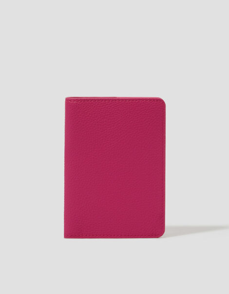 Faux Leather Passport Holder, Pink (PINK), large