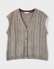 East Keya Donegal Knit Cable Tank , Natural (NATURAL), large