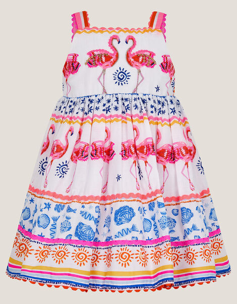 Sequin Embellished Flamingo Dress, Multi (MULTI), large