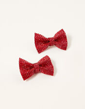 Dazzle Bow Hair Clips, , large