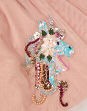 Unicorn Embellished Disco Dress, Pink (PINK), large