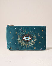 Elizabeth Scarlett Celestial Eye Velvet Pouch, , large