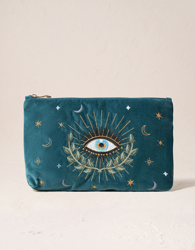 Elizabeth Scarlett Celestial Eye Velvet Pouch, , large