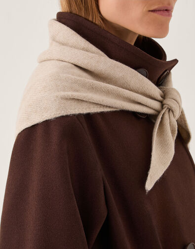 Fae Knitted Neckerchief, Natural (NEUTRAL), large