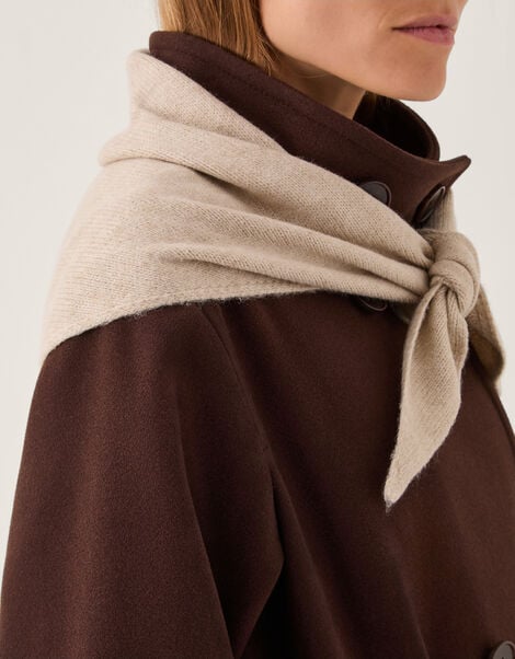 Fae Knitted Neckerchief, Natural (NEUTRAL), large