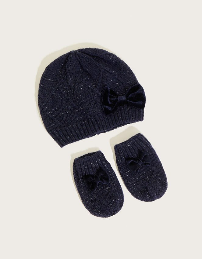 BLUE KNITTED TOQUE IN RECYCLED POLYESTER, BABY BLUE KNITTED TOQUE IN RECYCLED POLYESTER, BABY