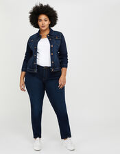 Daria Denim Jacket with Organic Cotton and Recycled Polyester, Blue (INDIGO), large