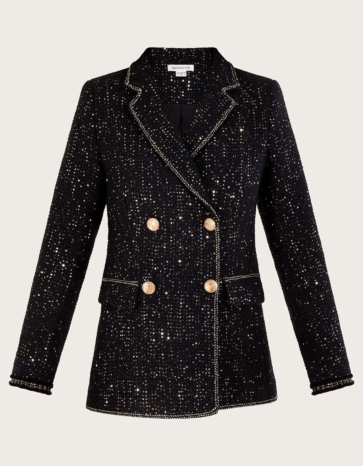 Poppy Tweed Jacket Black