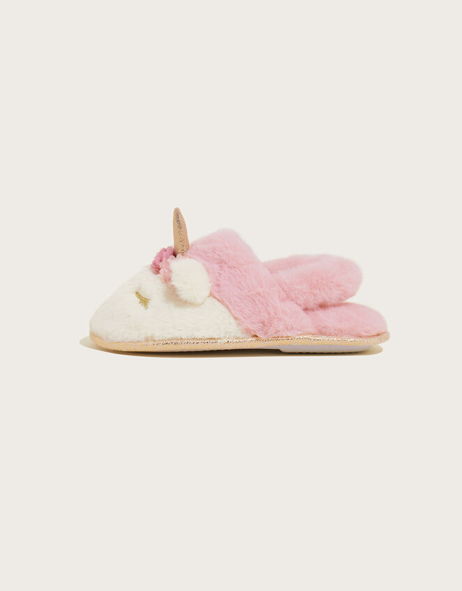 Rosy Unicorn Slingback Slippers, Pink (PINK), large
