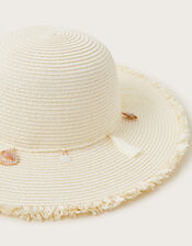 Shell Band Straw Hat, , large
