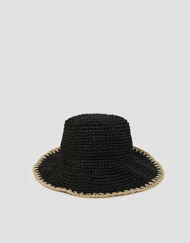 Cora Woven Bucket Hat, , large