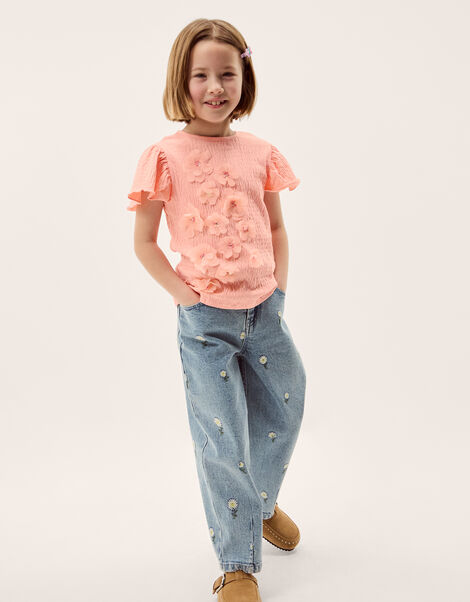 Embellished Floral Appliqu&eacute; Top, Pink (PINK), large