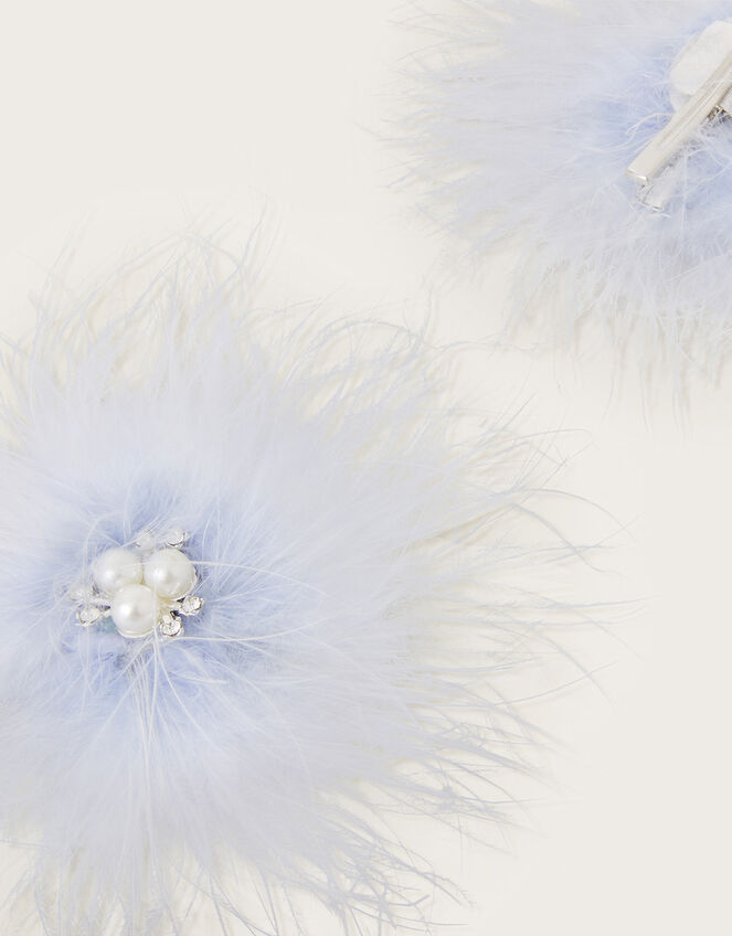 Abbey Fuffy Hair Clips Set of Two, , large