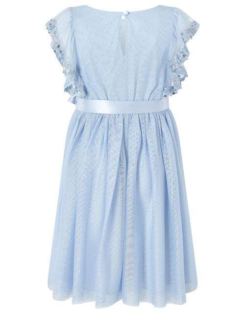 Amika Blue Sequin Sparkle Dress Blue