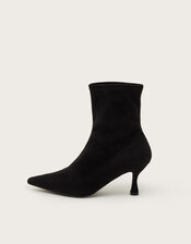 Sophia Heeled Sock Boots, Black (BLACK), large