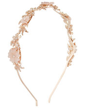 Flora Feather Diamante Headband, , large