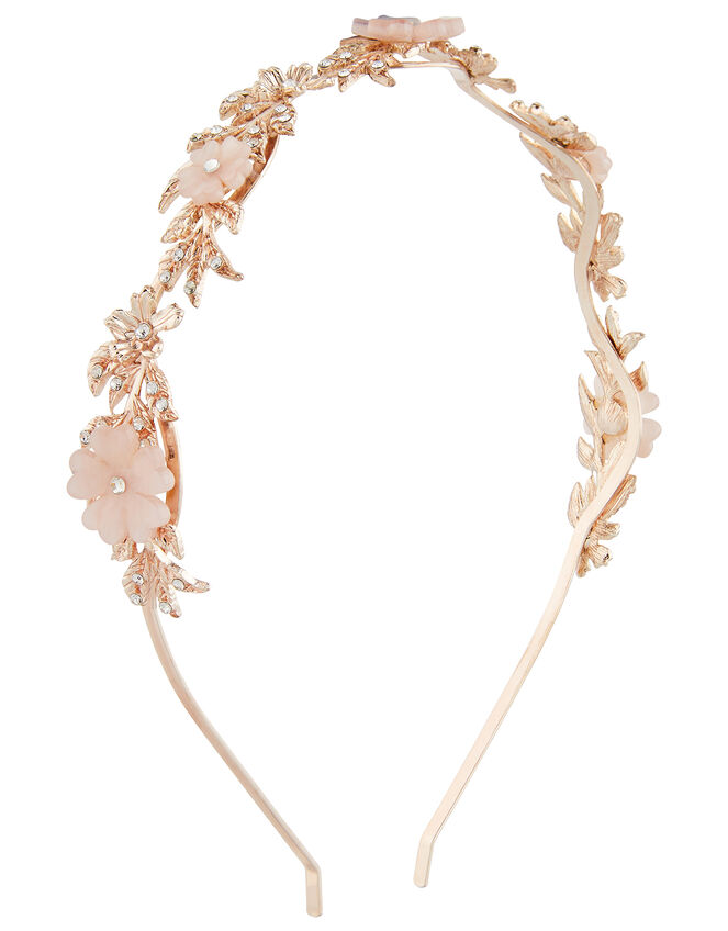 Flora Feather Diamante Headband, , large