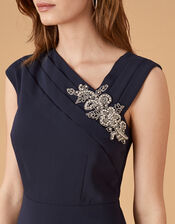 Maya Embellished Shoulder Maxi Dress, Blue (NAVY), large