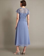 Monica Lace Midi Dress, Blue (BLUE), large