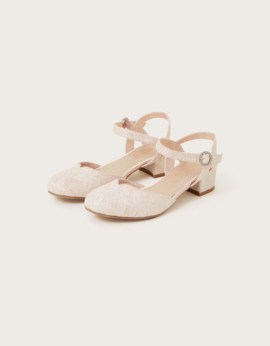 Lace Two-Part Heels, Pink (PINK), large