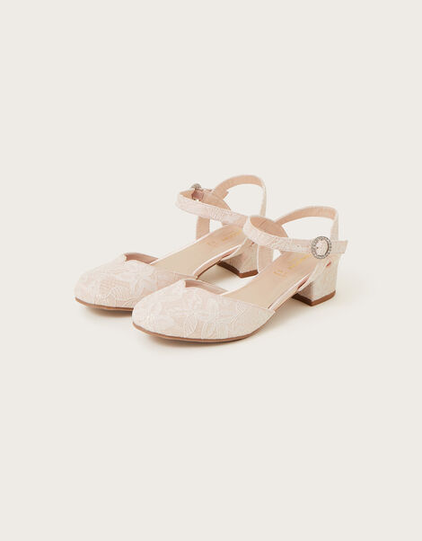 Lace Two-Part Heels, Pink (PINK), large