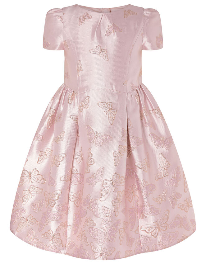 Cascading Butterfly Jacquard Dress, Pink (PINK), large
