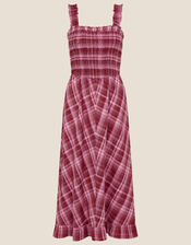 Clement Check Sundress, Red (RED), large