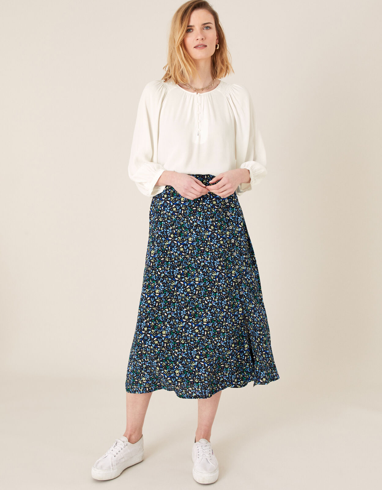 Midi skirt shop viscose