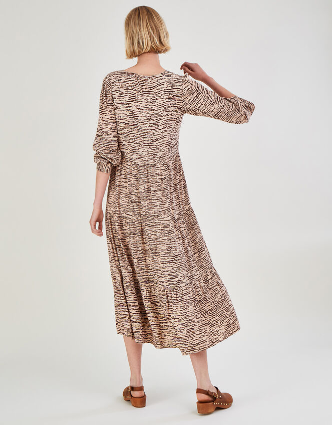 Alina Animal Print Dress with LENZING™ ECOVERO™ , Natural (NATURAL), large