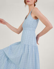 Belle Broderie Tiered Dress, Blue (BLUE), large