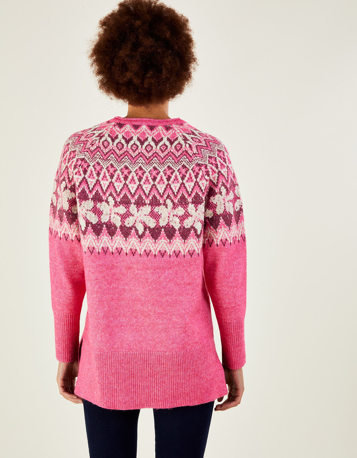 Pink longline best sale jumper