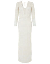 Charlotte Geo Embellished Maxi Wedding Dress, Ivory (IVORY), large