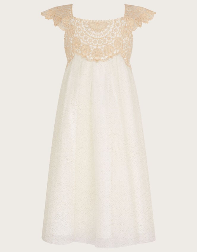 Estella Embroidered Dress	, Gold (GOLD), large