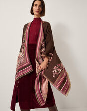 Crissy Jacquard Wrap Cardigan, Pink (PINK), large