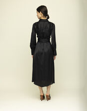 Tallulah & Hope Tamsin Bird Embroidered Midi Dress, Black (BLACK), large